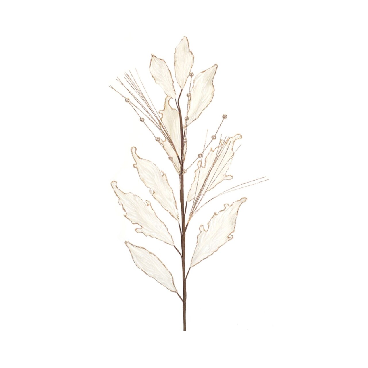 Melrose Set of 12 Glittered Succulent Leaf Artificial Christmas Sprays 30.75”